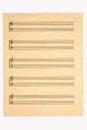 Blank Music Sheet, Treble and Bass Clefs