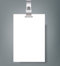 Blank Name Tags Mockup. Vector Illustration of Identity Card Badge mockup cover template. Royalty Free Stock Photo