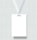 Blank Name Tags Mockup. Vector Illustration of Identity Card Badge mockup cover template. Royalty Free Stock Photo