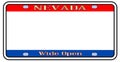 Blank Nevada License Plate