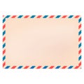 Blank new envelope with red and blue striped border Royalty Free Stock Photo