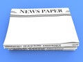 Blank Newspaper With Copy Space Shows News