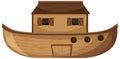 Blank Noah`s Ark cartoon style isolated