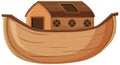 Blank Noah`s Ark cartoon style isolated