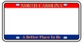 Blank North Carolina License Plate