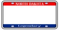 Blank North Dakota License Plate