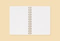 Blank note book education, open diary