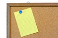 Blank Note on Bulletin Board Royalty Free Stock Photo