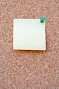 Blank note on a corkboard Royalty Free Stock Photo