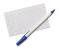 Index Card Pen Royalty Free Stock Photo