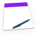 Blank Note Pad With Copy Space Shows Empty White Note Book Royalty Free Stock Photo