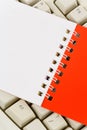 Blank Note Pad and Keyboard Royalty Free Stock Photo