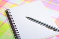 Blank Note pad with pen Royalty Free Stock Photo