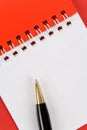 Blank Note Pad and Pen Royalty Free Stock Photo
