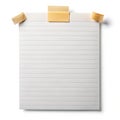 Blank note paper with adhesive tape Royalty Free Stock Photo