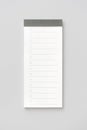 Blank note paper pad isolated on white with clipping path Royalty Free Stock Photo