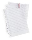 Blank note paper and red paper-clip Royalty Free Stock Photo