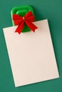 Blank Note With Red Bow
