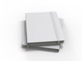 Blank Notebook with Elastic Band Closure for branding and mock up, 3d render illustration. Royalty Free Stock Photo
