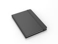 Blank Notebook with Elastic Band Closure for branding and mock up, 3d render illustration. Royalty Free Stock Photo