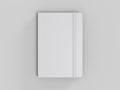 Blank Notebook with Elastic Band Closure for branding and mock up, 3d render illustration. Royalty Free Stock Photo