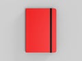 Blank Notebook with Elastic Band Closure for branding and mock up, 3d render illustration. Royalty Free Stock Photo