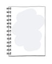 Blank notebook handdrawn cute art vector illustrator