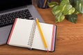 Blank Notebook and Laptop Computer Royalty Free Stock Photo