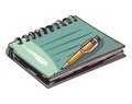 Blank notebook page with pencil Royalty Free Stock Photo