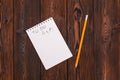 Blank notebook and pencil with todo list