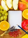 Blank notebook for recipes Royalty Free Stock Photo