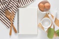 Blank notebook for recipes. Royalty Free Stock Photo