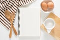 Blank notebook for recipes. Royalty Free Stock Photo