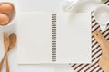 Blank notebook for recipes. Royalty Free Stock Photo