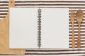 Blank notebook for recipes. Royalty Free Stock Photo