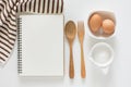 Blank notebook for recipes. Royalty Free Stock Photo