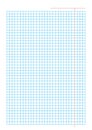 Blank notebook sheet with margins Sheet with blue squares on white background