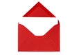 Blank Notecard in Red Envelope Royalty Free Stock Photo