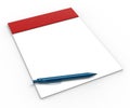 Blank Notepad With Copyspace Shows Empty White Note Book