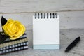 Blank notepad with customizable space for text or ideas. Copy space Royalty Free Stock Photo