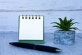 Blank notepad with customizable space for text or ideas. Copy space and idea concept Royalty Free Stock Photo