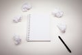 Blank notepad with ink pen Royalty Free Stock Photo