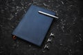 Blank notepad, pen Royalty Free Stock Photo