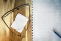 Blank notepad with pen Royalty Free Stock Photo