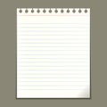 Blank notepad sheet