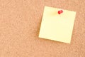 Blank Notice on a Pinboard Royalty Free Stock Photo