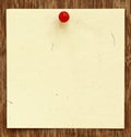 Blank notice with pushpin Royalty Free Stock Photo