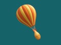 Blank Nuclear Bomb Drop Torpedo Parachute Balloon 3D Illustration