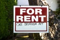 Blank One Bedroom For Rent Sign in Front Yard with Background Royalty Free Stock Photo