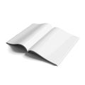 Vector art of open book with blank pages, offering a versatile template for showcasing content or creative designs in print media Royalty Free Stock Photo